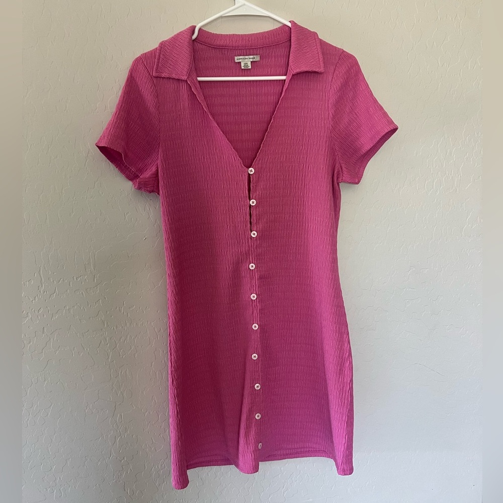 Collared pink dress